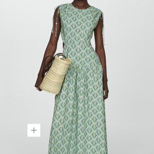Mango Printed Dress with openings